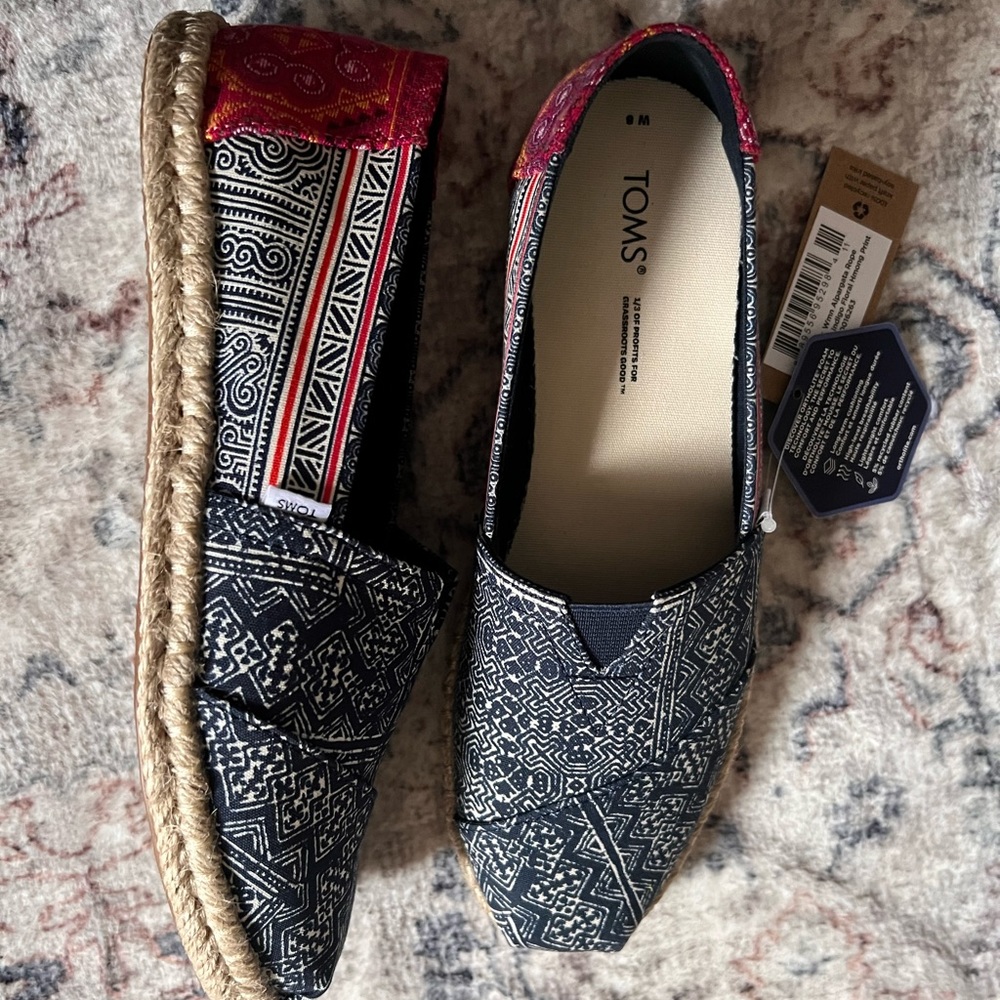ND Floral Hmong Print Women alrope espadrille